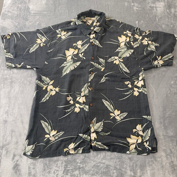 Tommy Bahama Other - Tommy Bahama Mens Short Sleeve Button Up Shirt Size‎ L Floral Print Palm Tree